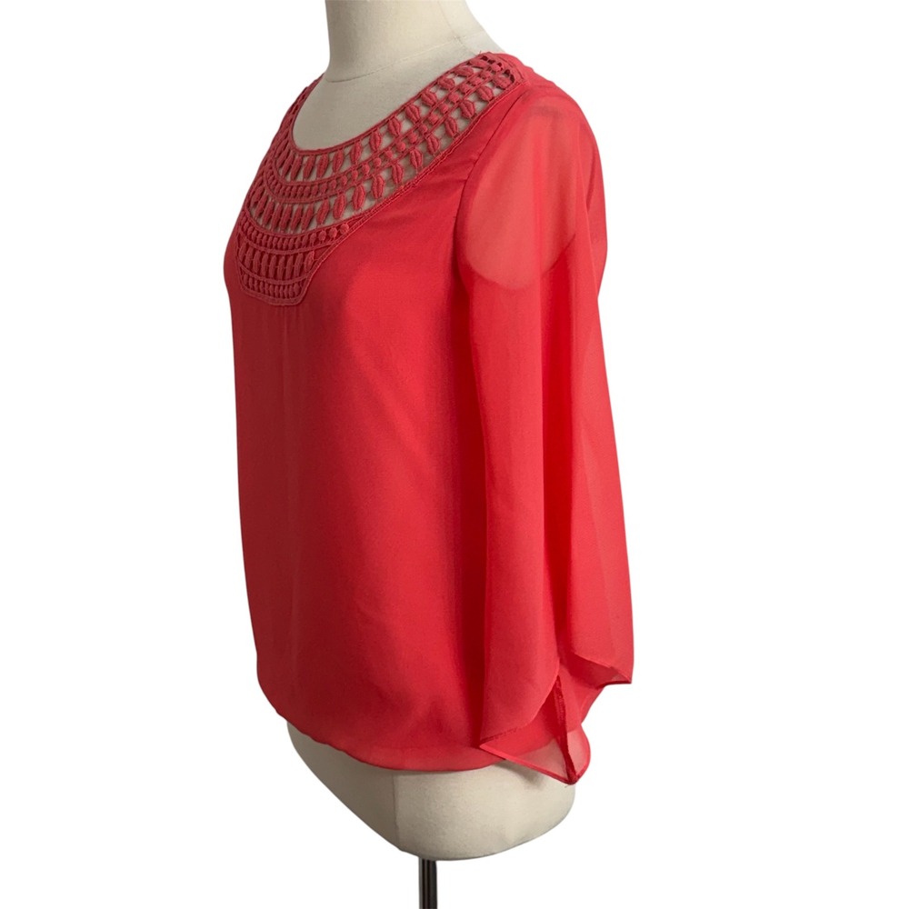 Alyx Women's Semi Sheer Chiffon Blouse - Picture 5 of 8